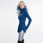 Addison Zombies Costume Blue Cut-out Top and Shorts Addison Cheerleader Cosplay Costumes