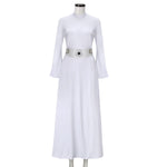 Adult Leia Costume Female Leia White Princess Dress for Halloween Party