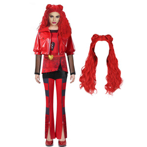 Girls Princess Red Costume The Rise Of RED Tops Vest and Pants Suit Halloween Cosplay Outfit