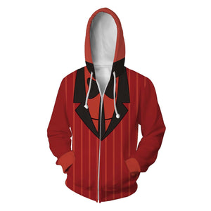 Adult Hazbin Hotel Hoodies Cosplay Alastor Angel Dust Coplay Sweatshirts Charlie Lucifer Pullover