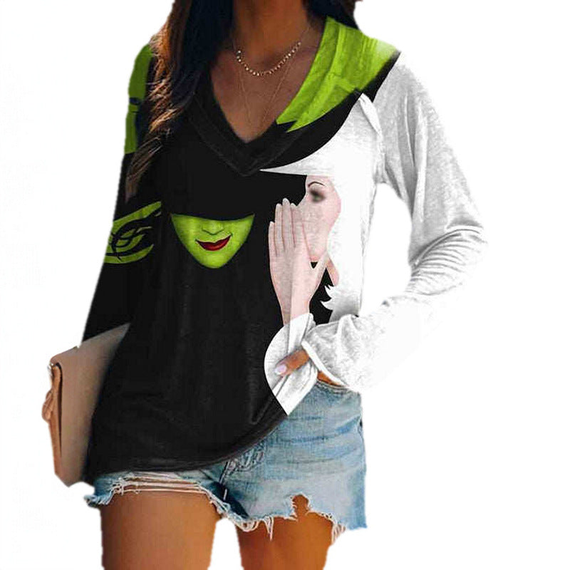 Women Wicked T-shirt The Witch Summer Tee Green Elphaba Costume for Adult