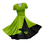 Wicked Elphaba Costume 2024 Women Wicked Witch Dress Plus Size Halloween Costume