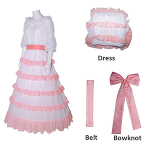 Adult Ariel Costume 2023 Little Mermaid Ariel Pink Dress Mermaid Layered Party Dress for Halloween