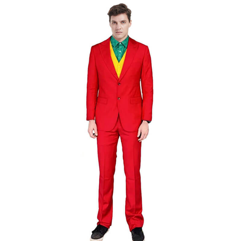 Joker Costume Kids Adult Arthur Fleck Halloween Uniform Full Set Joker Red Cosplay Outfit