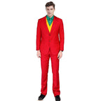 Joker Costume Kids Adult Arthur Fleck Halloween Uniform Full Set Joker Red Cosplay Outfit