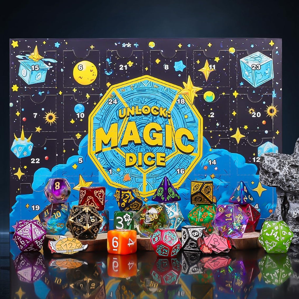 Advent Calendar 2025 Mystery Dice Set Blind Box Role Playing Game Holiday Gift