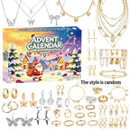 Advent Calendar 2026 24 Days Christmas Countdown Calendar with Assorted Trendy Jewelry Set For Girls and Ladies