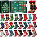 2026 Advent Calendar 24pcs Cotton Christmas Socks Set Christmas Countdown Gift for Family Party Favor