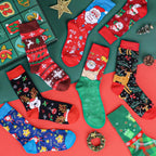 2026 Advent Calendar 24pcs Cotton Christmas Socks Set Christmas Countdown Gift for Family Party Favor