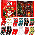 2026 Advent Calendar 24pcs Cotton Christmas Socks Set Christmas Countdown Gift for Family Party Favor