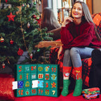 2026 Advent Calendar 24pcs Cotton Christmas Socks Set Christmas Countdown Gift for Family Party Favor