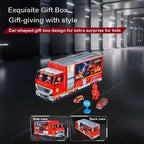 Advent Calendar 2025 Alloy Cars Set Racing Scene Police Car Fire Truck Shaped Blind Box Holiday Gift