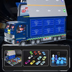 Advent Calendar 2025 Alloy Cars Set Racing Scene Police Car Fire Truck Shaped Blind Box Holiday Gift