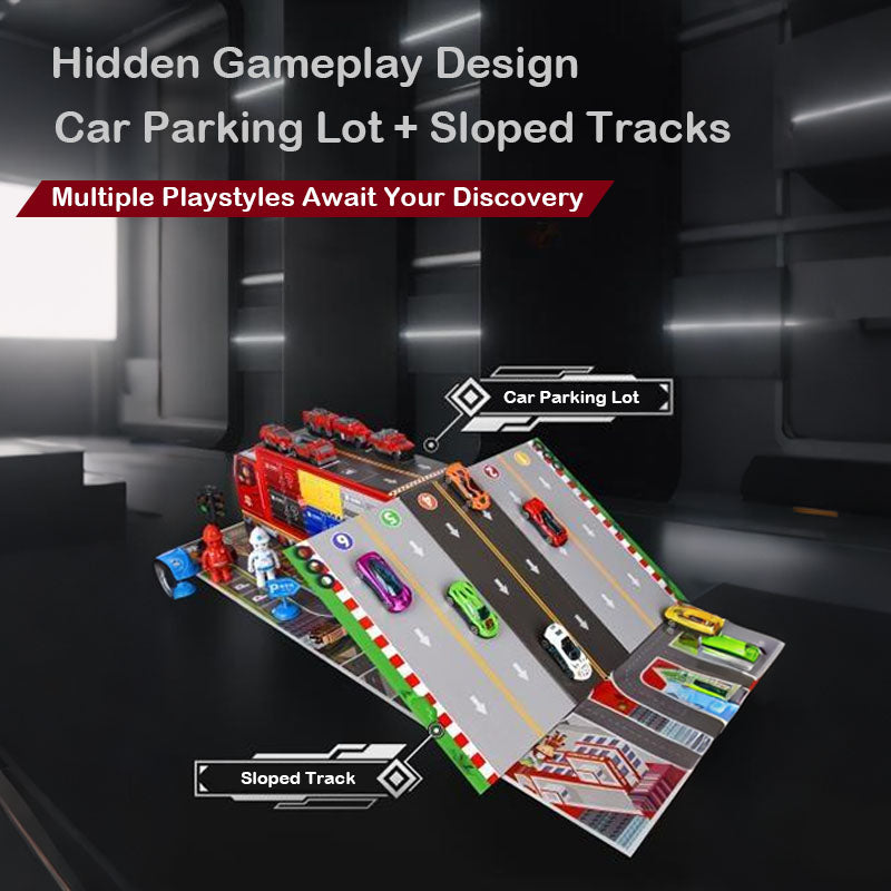 Advent Calendar 2025 Alloy Cars Set Racing Scene Police Car Fire Truck Shaped Blind Box Holiday Gift