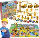 Kids Advent Calendar 2025 Car Model ABS Construction Engineering Vehicle Set Blind Box Surprise Gift