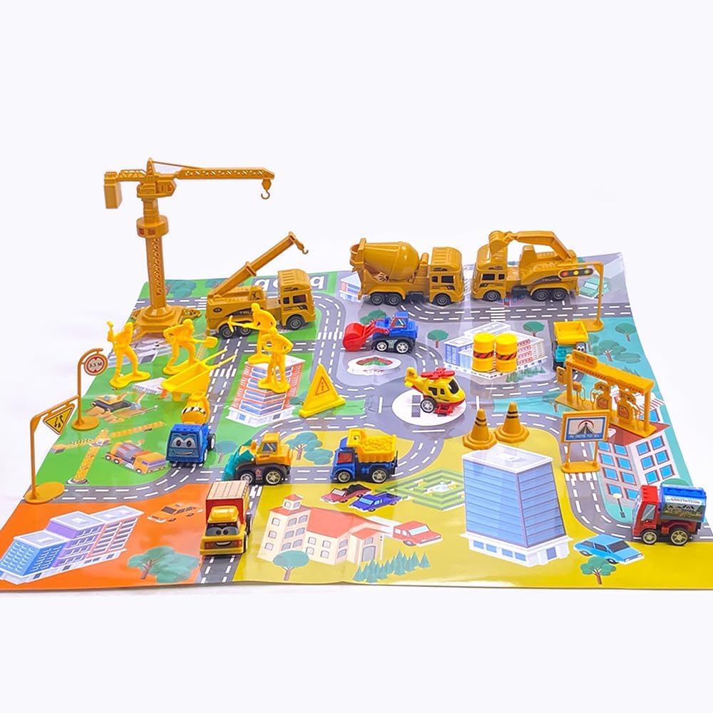Kids Advent Calendar 2025 Car Model ABS Construction Engineering Vehicle Set Blind Box Surprise Gift