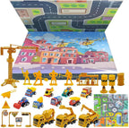 Kids Advent Calendar 2025 Car Model ABS Construction Engineering Vehicle Set Blind Box Surprise Gift