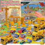 Kids Advent Calendar 2025 Car Model ABS Construction Engineering Vehicle Set Blind Box Surprise Gift