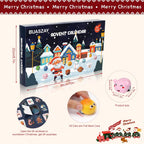 Kids Advent Calendar 2025 Cars Set Animals Pull Back Vehicles Toy 24 Days Christmas Countdown Calendar Blind Box Holiday Toys