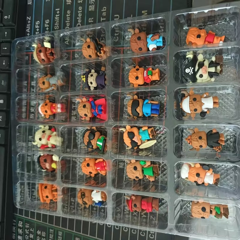 Christmas Advent Calendar 2025 Highland Cow Doll 24pcs Different Ornament Holiday Decorations