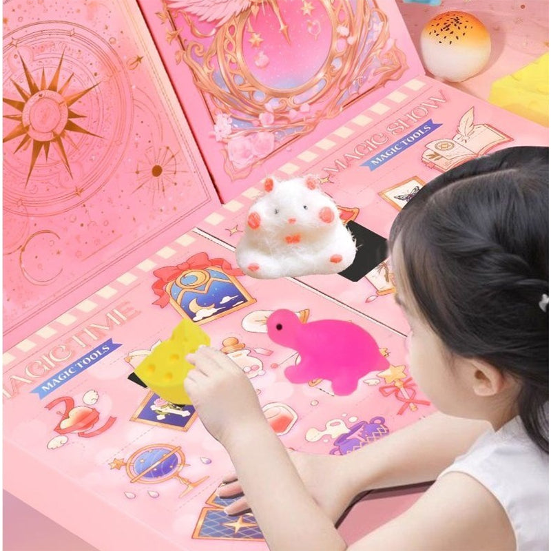 Advent Calendar 2025 Magic Book Blind Box 24pcs Stress Relief Doll Surprise Holiday Gift