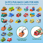 Kids Advent Calendar 2025 Pullback Car Set 24 Days Christmas Countdown Calendar Holiday Gifts