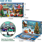 Kids Advent Calendar 2025 Pullback Car Set 24 Days Christmas Countdown Calendar Holiday Gifts