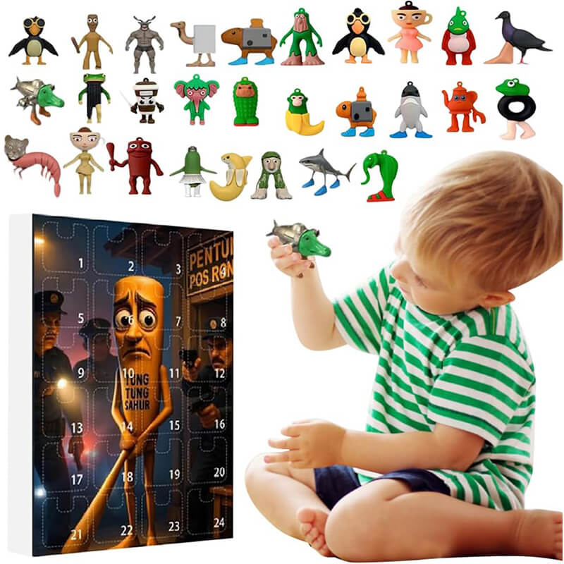 Advent Calendar 2025 Tung Tung Tung Sahur 24pcs Figure Toys Blind Box Holiday Surprise Gift Christmas Ornaments