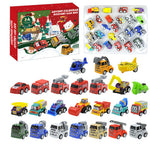 Kids Advent Calendar 2025 Pullback Car Blind Box 24pcs Alloy Construction Vehicle Holiday Gift