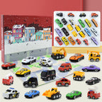 Kids Advent Calendar 2025 Pullback Car Blind Box 24pcs Alloy Construction Vehicle Holiday Gift