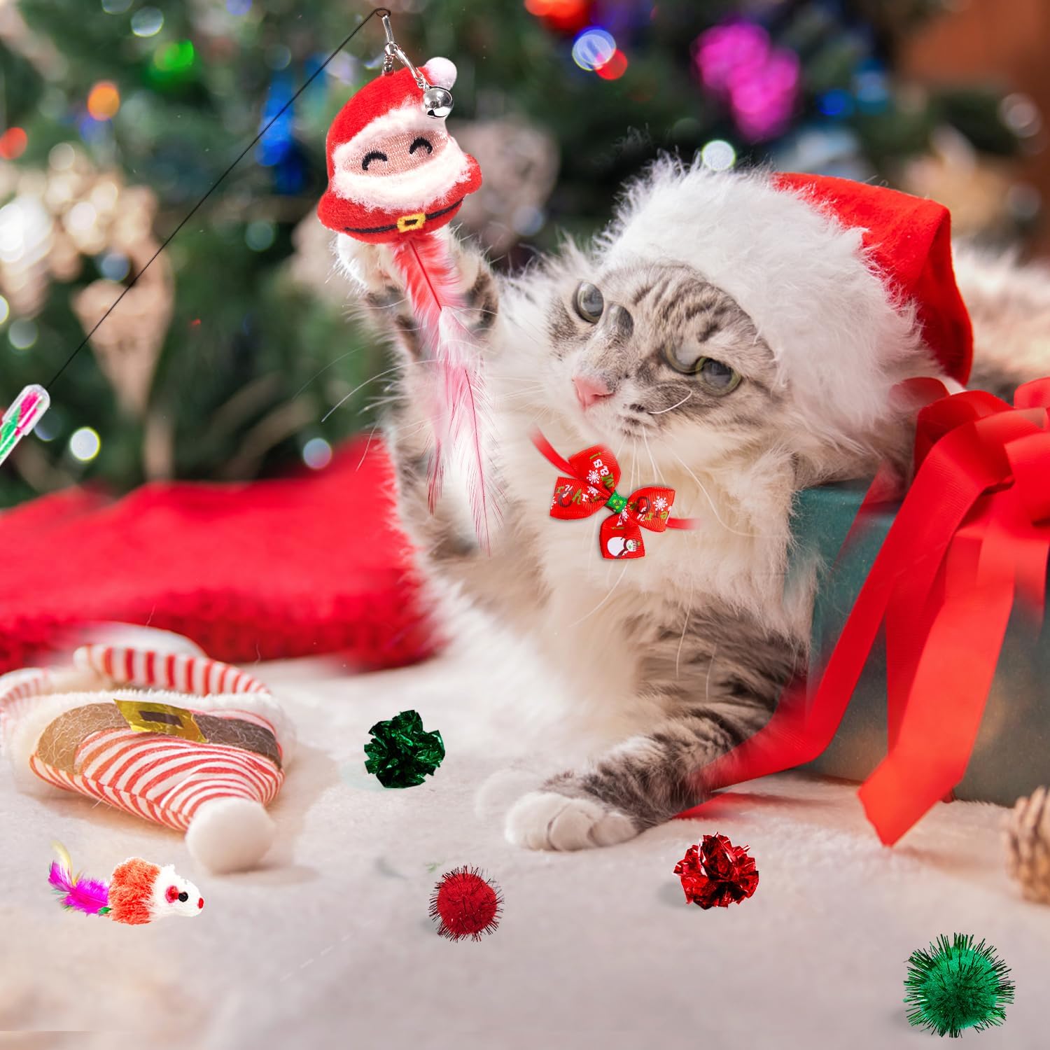 Christmas Advent Calendar 2025 Pet Toys Cat Dog Interactive Play Toy Blind Boxes Holiday Pet Decoration