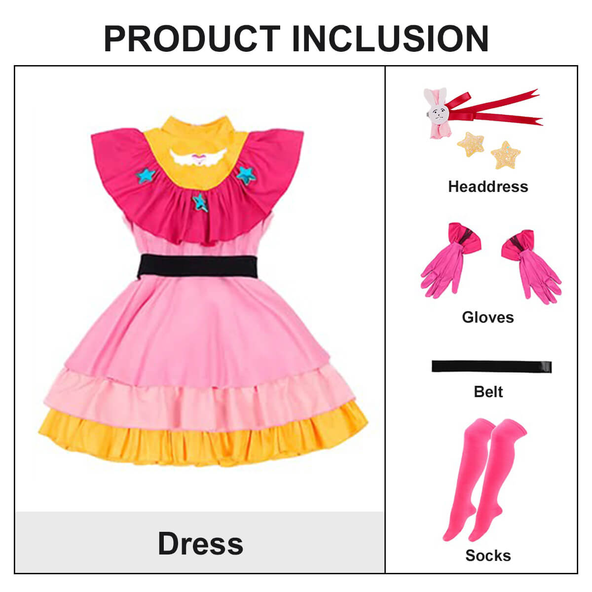 Oshi no Ko Cosplay Costume Ai Hoshino Outfit Pink Uniform Dress Full Set for Teens Adults
