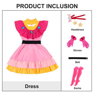 Oshi no Ko Cosplay Costume Ai Hoshino Outfit Pink Uniform Dress Full Set for Teens Adults