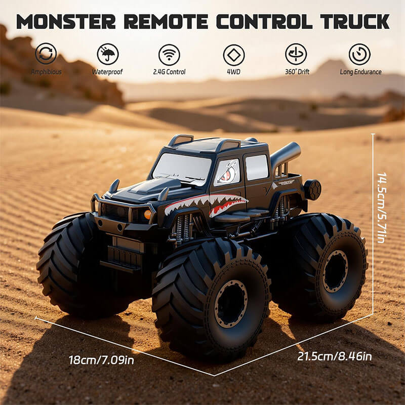 2.4G Amphibious RC Car 360° Rotation Drift Car Waterproof Off-Road Monster Trucks Holiday Toy