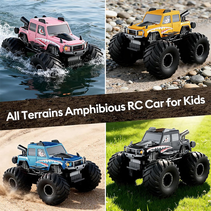 2.4G Amphibious RC Car 360° Rotation Drift Car Waterproof Off-Road Monster Trucks Holiday Toy