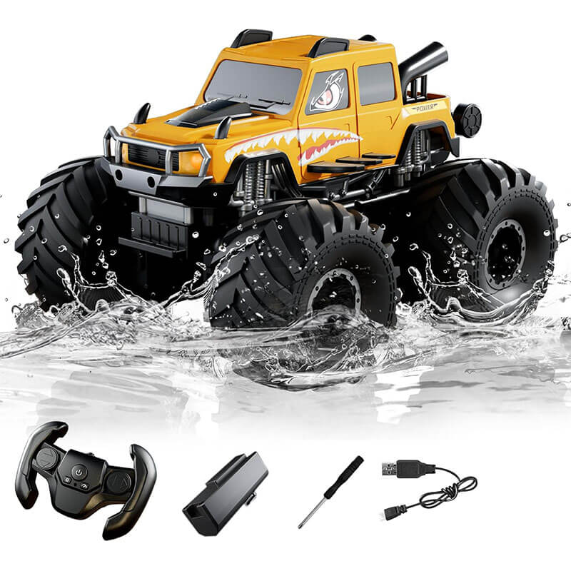 2.4G Amphibious RC Car 360° Rotation Drift Car Waterproof Off-Road Monster Trucks Holiday Toy