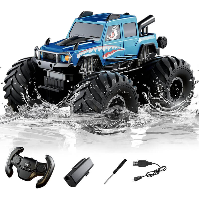 2.4G Amphibious RC Car 360° Rotation Drift Car Waterproof Off-Road Monster Trucks Holiday Toy