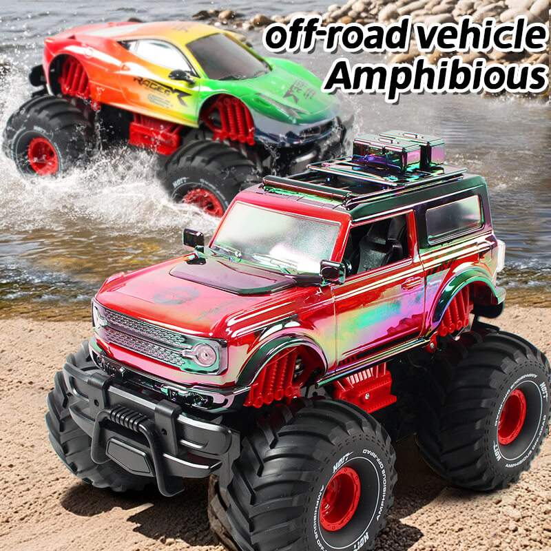 2.4G Amphibious RC Car 4WD Off-road Vehicle 360° Stunt Climbing Car Outdoor Waterproof Toy