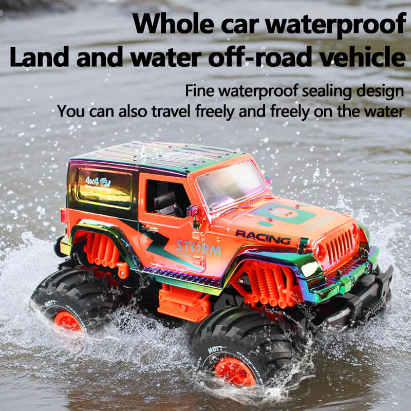 2.4G Amphibious RC Car 4WD Off-road Vehicle 360° Stunt Climbing Car Outdoor Waterproof Toy