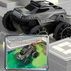 Amphibious RC Car 4WD Waterproof RC Climbing Off-Road Truck with 360° Rotatable and LED Headlights