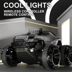 Amphibious RC Car 4WD Waterproof RC Climbing Off-Road Truck with 360° Rotatable and LED Headlights