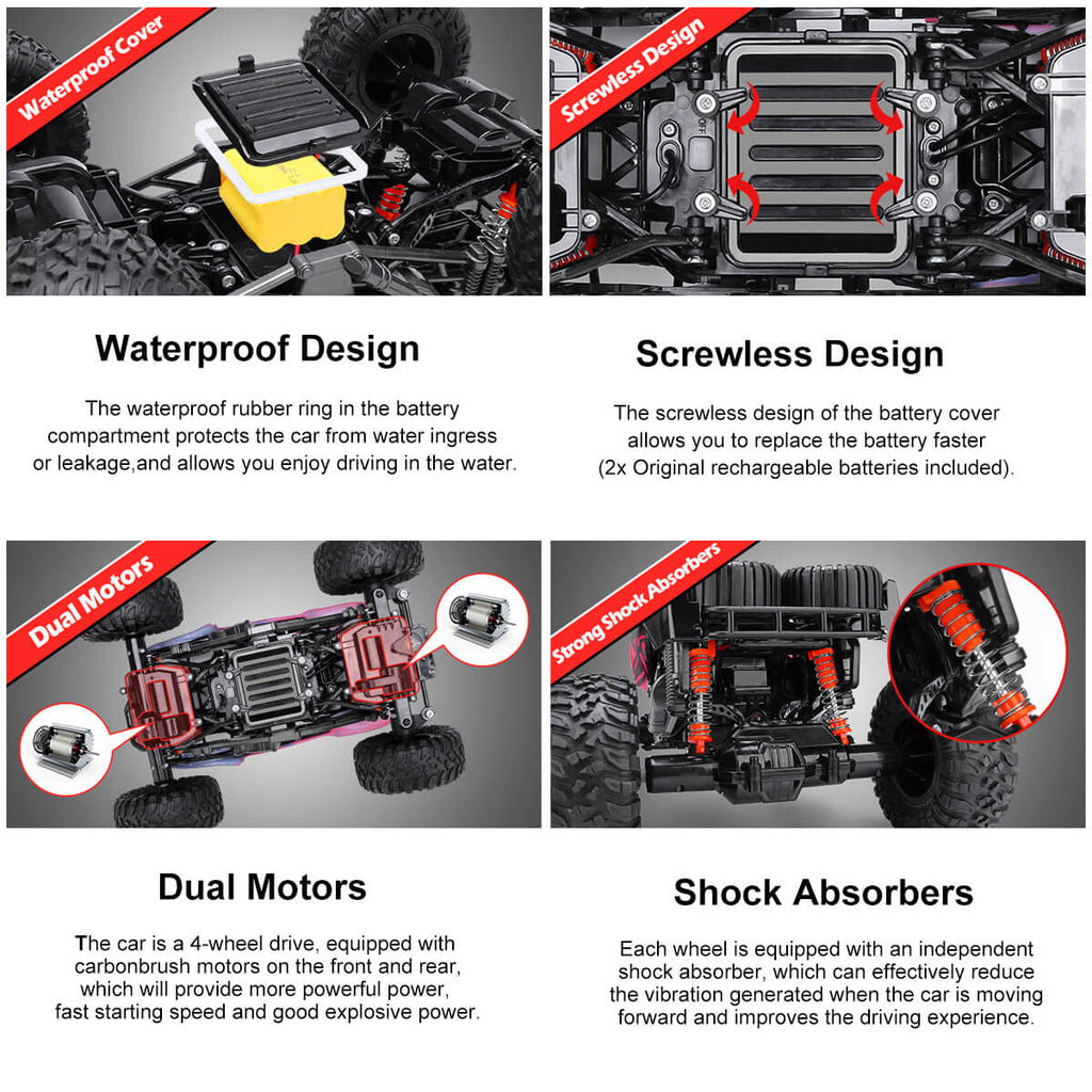 Amphibious RC Car 100% Waterproof Off-Road Monster Vehicle 2.4GH Remote Control Truck