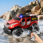 2.4GHz Amphibious RC Car Transformable RC Off-Road Vehicle with 360° Rotation and Water Spray Function