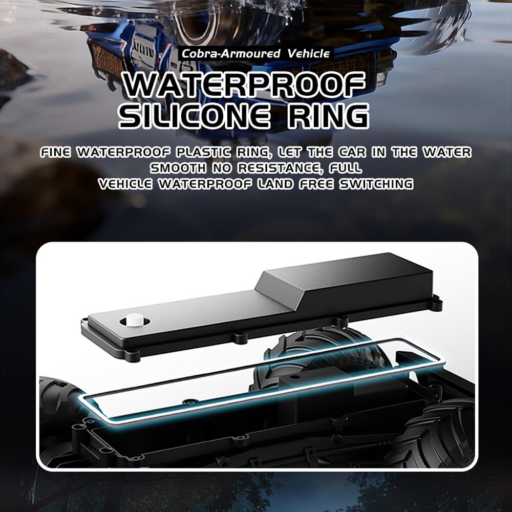 2.4GHz Amphibious RC Car Transformable RC Off-Road Vehicle with 360° Rotation and Water Spray Function
