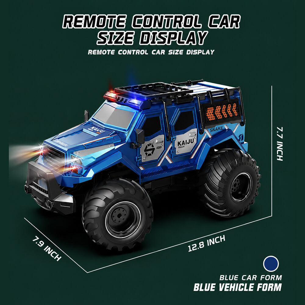 2.4GHz Amphibious RC Car Transformable RC Off-Road Vehicle with 360° Rotation and Water Spray Function