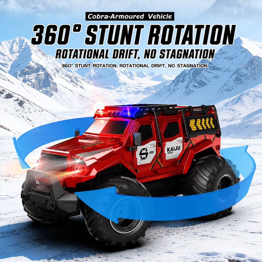 2.4GHz Amphibious RC Car Transformable RC Off-Road Vehicle with 360° Rotation and Water Spray Function