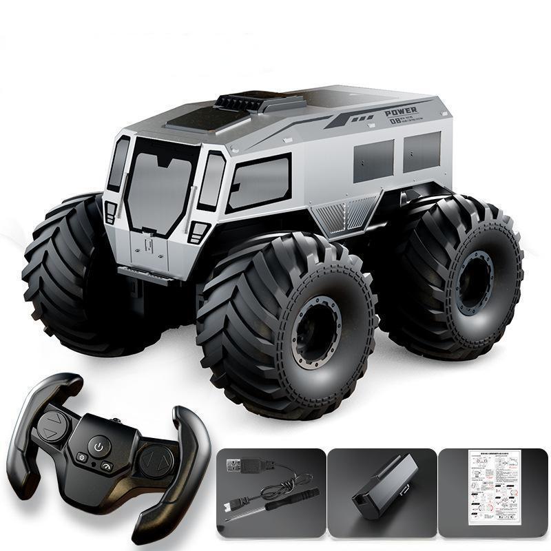 2.4G Amphibious Remote Control Car All-terrain Climbing Off-road Vehicle 360° Drift Racing Toy
