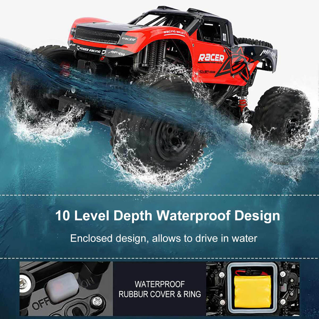 Amphibious RC Car 100% Waterproof Off-Road Monster Vehicle 2.4GH Remote Control Truck