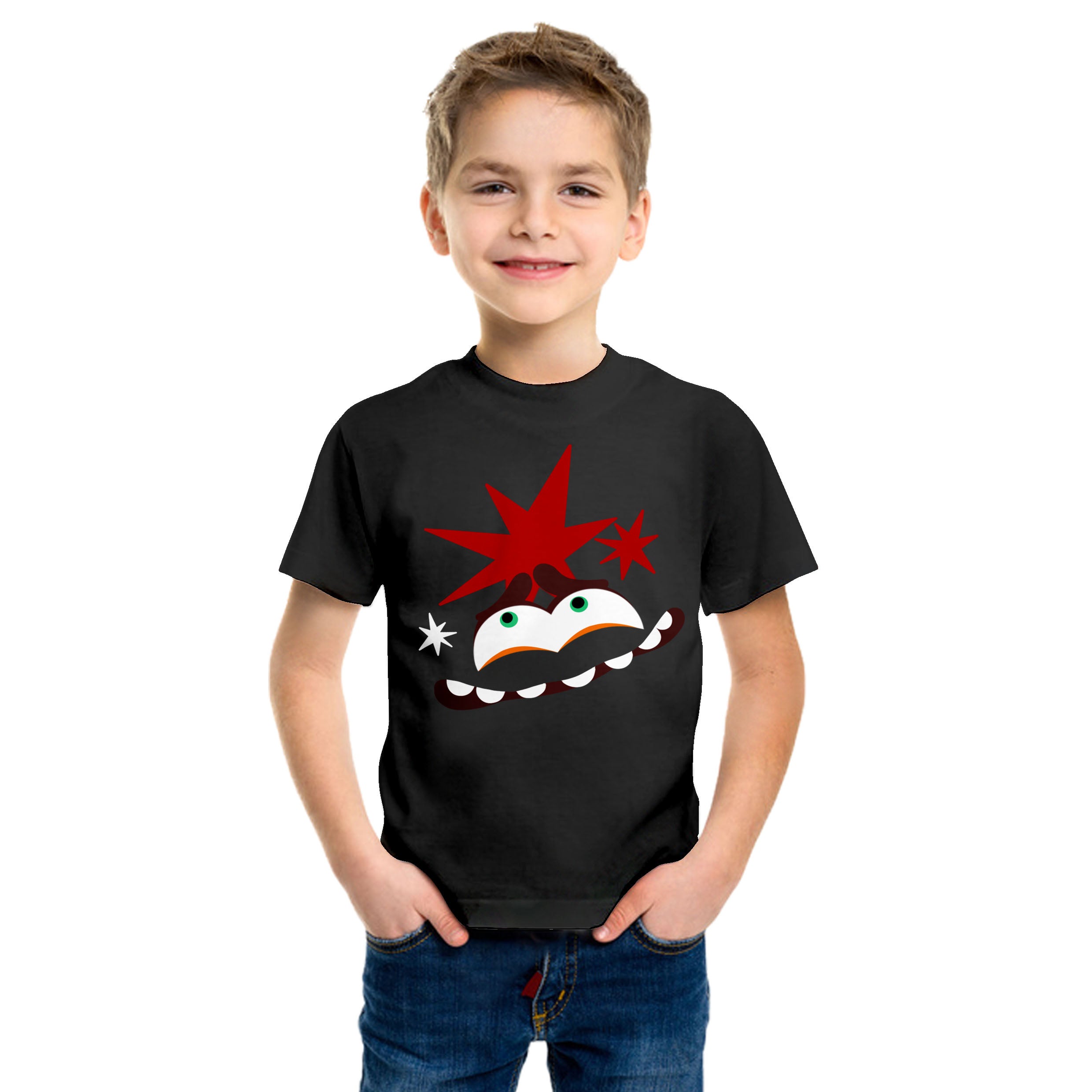 Boys Emotion Anxiety Tshirt 2024 Inside Summer Costume Out 100% Cotton Shirt