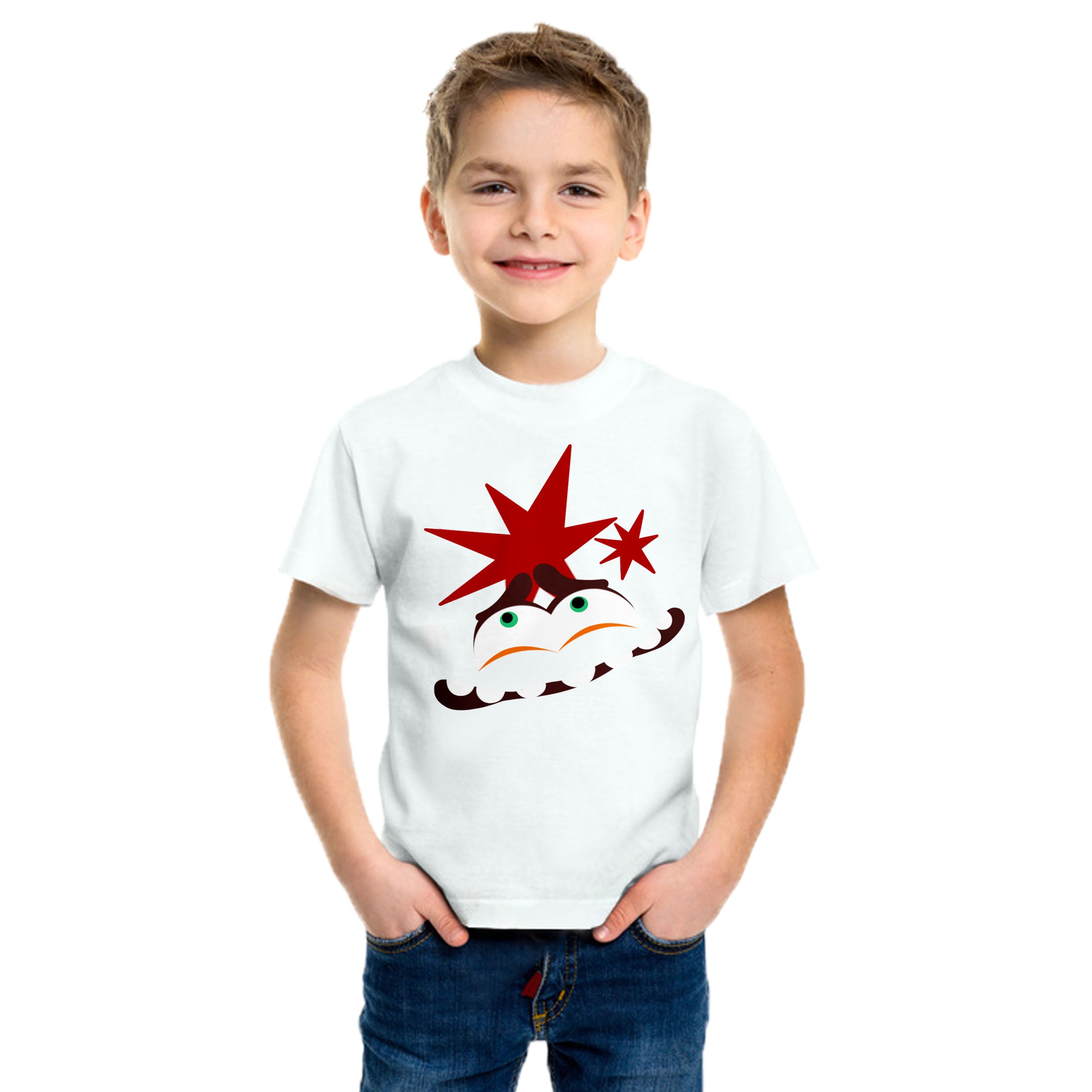 Boys Emotion Anxiety Tshirt 2024 Inside Summer Costume Out 100% Cotton Shirt